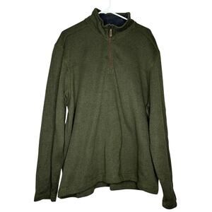 G.H. Bass Sweater Men’s XXL Green Explorer 1/4 Zip Pullover Outdoors Fleece
